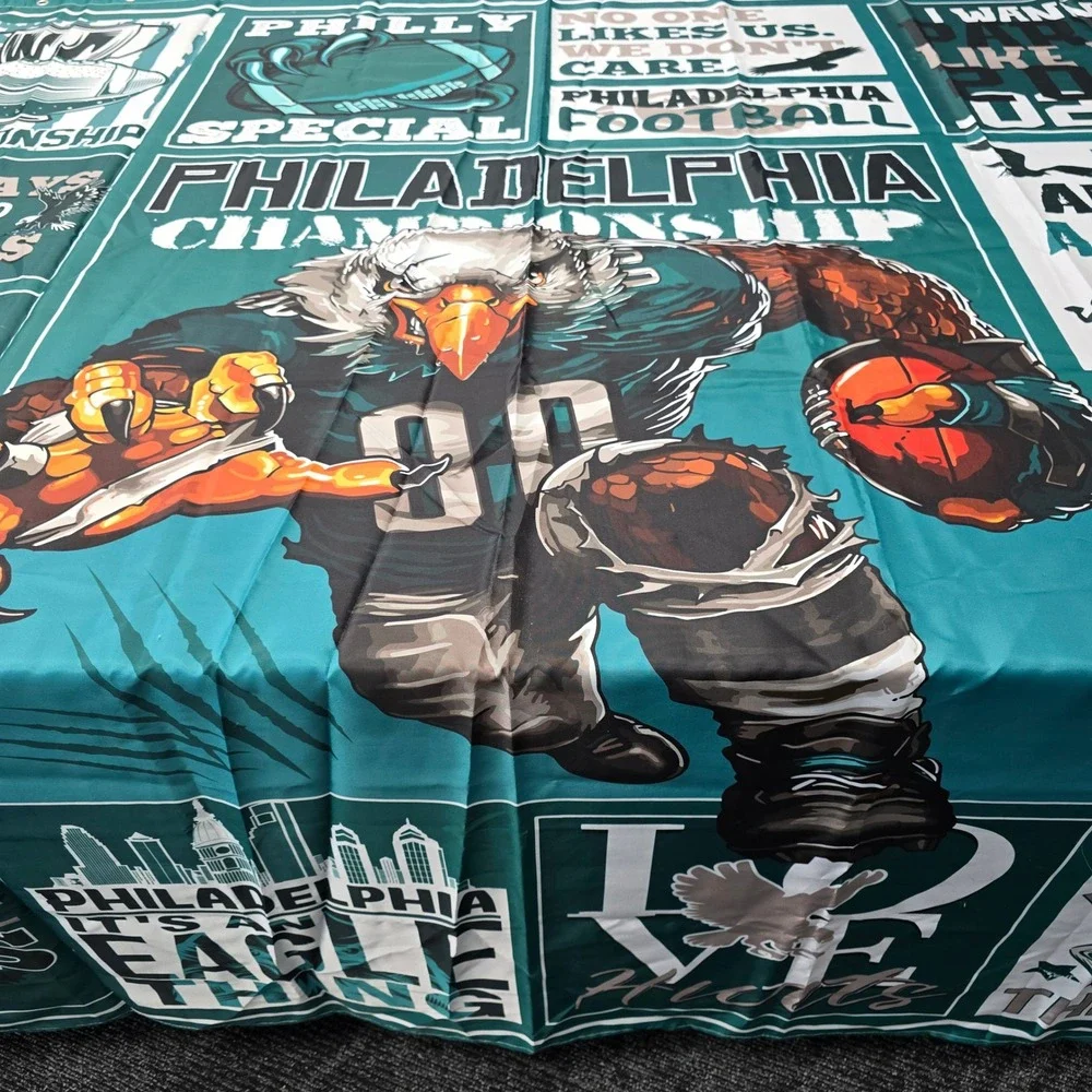 Philadelphia Eagles Fan Banner Large 71x71 Wall Flag Philly Gameday Decor